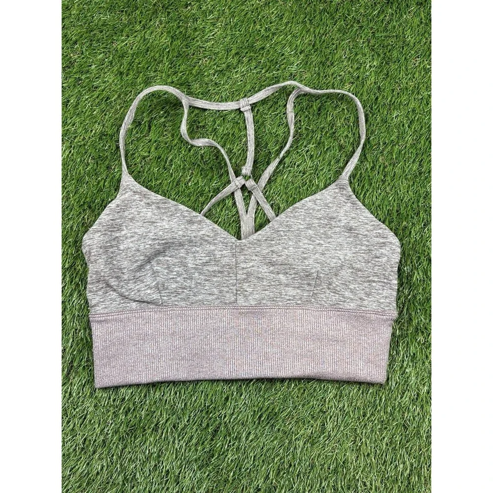Alo Yoga ALOSOFT LAVISH SPORTS BRA TOP SIZE S STRAPPY BACK